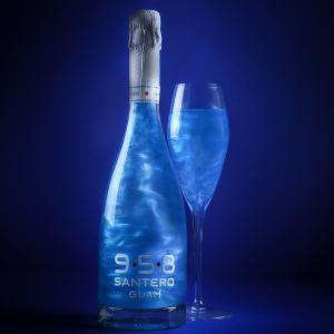 Santero 958 Glam Blue Sparkling Semi-Sweet Blue Wine 750ml - Santero